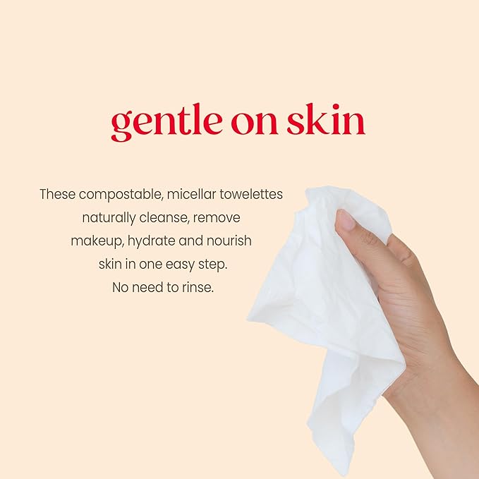 Burt's Bees Stocking Stuffers, Rose Water Face Wipes, for All Skin Types, Hydrating Micellar Makeup Remover & Facial Cleansing Towelettes, Skin Care Christmas Gifts, 30 Ct (3-Pack)