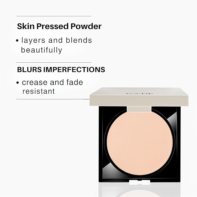GA-DE Longevity Second Skin Pressed Powder - Face Makeup - Blurs Imperfections and Smooths Fine Lines - 505 Light - 0.39 oz Foundation Powder