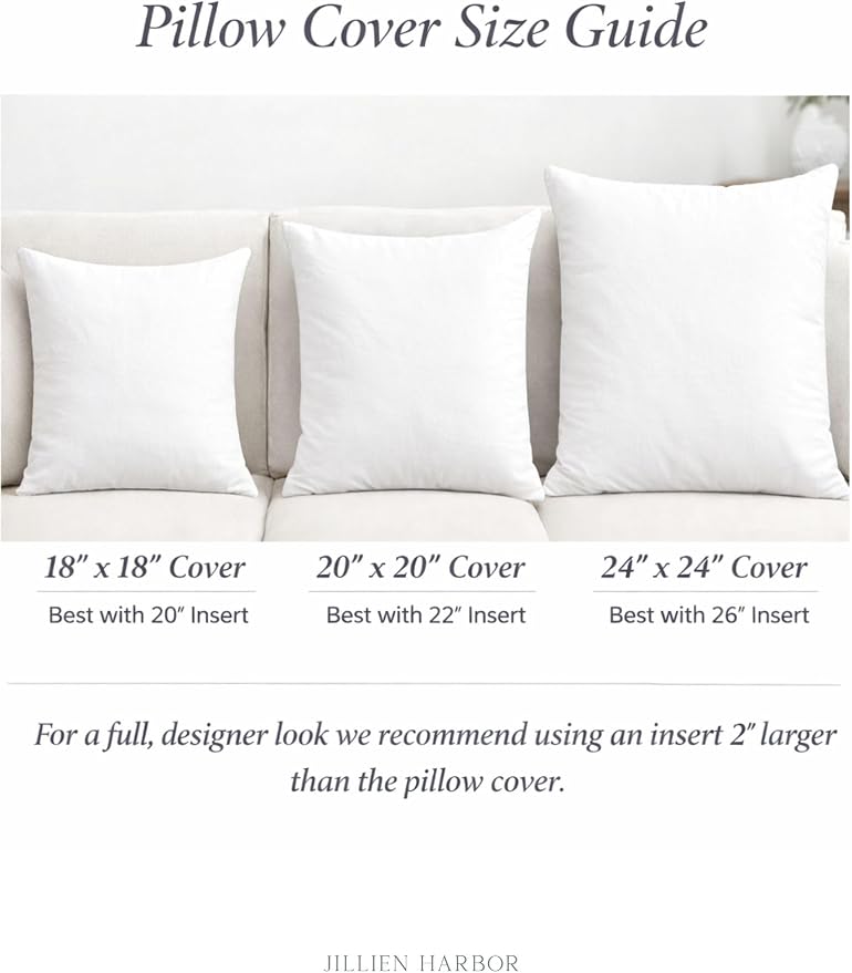 “The Camille” Floral Block Print Pillow Cover – Soft Blue and White Decorative Throw Pillow Cover – Grandmillennial Home Decor, 20" x 20"