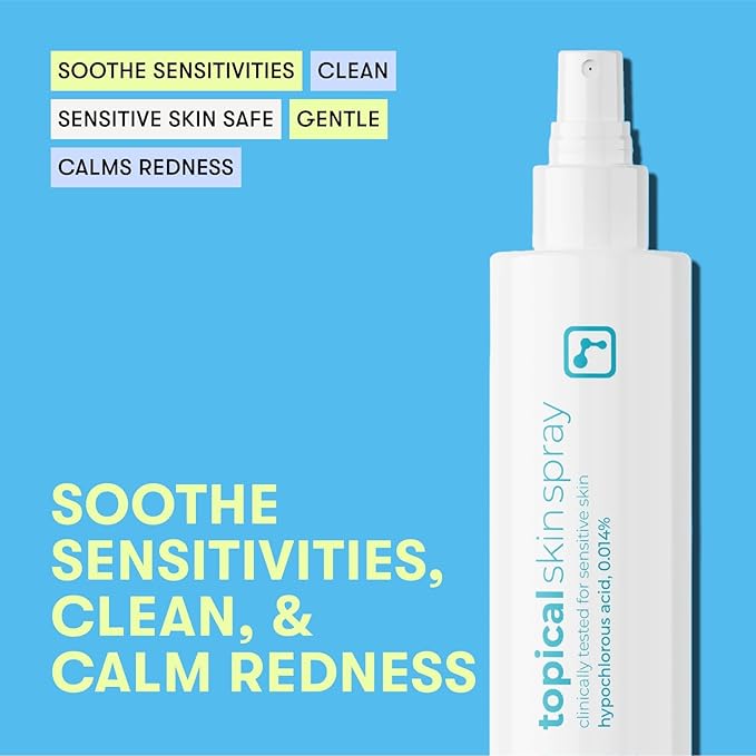 BRIOTECH Topical Skin Spray, Hypochlorous Acid for Sensitive Skin, HOCl Facial Mist, Full Body Support Against Irritation, Calm Redness, Soothe Foot & Scalp, 32 oz Refill (1 Pack)