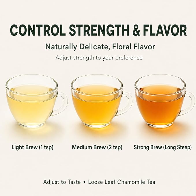 J Mac Botanicals Organic Chamomile Flowers (16 oz) – Whole Egyptian Chamomile Loose Leaf Herbal Tea, Caffeine-Free, Premium Dried Chamomile Flowers for Tea, Baths & Blends