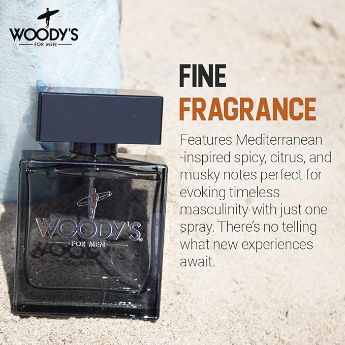 Woody's Cologne for Men Long-Lasting Men's Fragrance with Fresh Scent, Masculine Eau de Toilette for Daily Wear, 3.4 fl oz