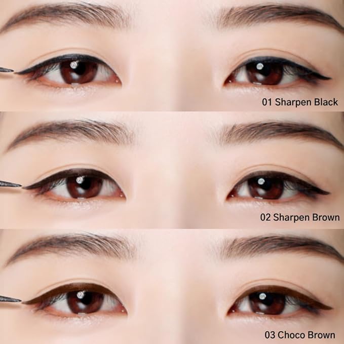 BBIA Last Pen Eyeliner - Waterproof Liquid Pen Eye Liner Long-Lasing Quick Dry Multi-Proof Easy Drawing Ink Tank Type with Precise & Flexible Fine Brush No-Skip Korean Eye Makeup (01 SHARPEN BLACK)