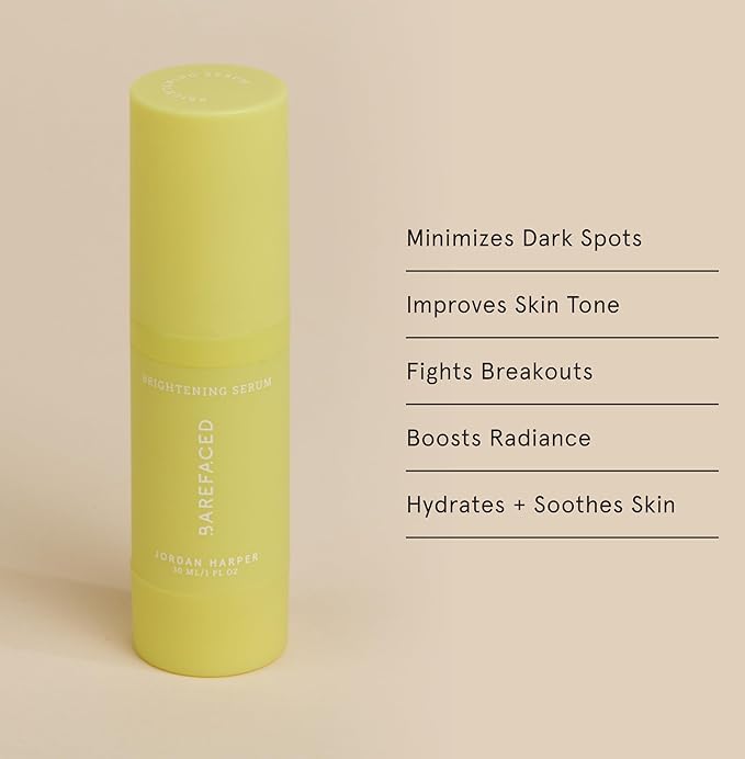 Barefaced Bright Skin Routine - Toning Pads, Brightening Serum, Liquid Gold, & Hydrating Lotion for Smoother, Brighter Skin