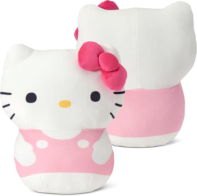 Northwest Hello Kitty Bowtastic Hugger Pillow & Silk Touch Throw Blanket Set, Stuffed Animal, 50x60 inches and 11 inch Plushie