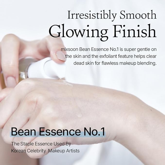 mixsoon Bean Essence Exfoliating, Snail Mucin Moisturizer for Hydrating, Fermented Bean Extract, Gentle Formula for Smooth Skin 50ml / 1.69 fl.oz. Korean Glass Skin Care