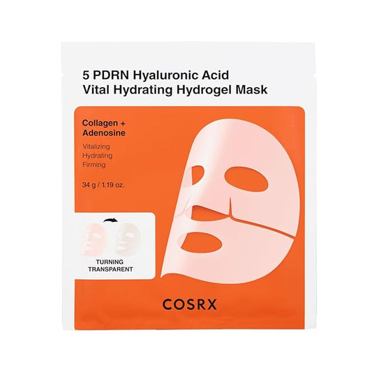 COSRX 5 PDRN Hyaluronic Vital Gel Mask Single 34g x 1EA, Overnight Face Mask, Travel Essentials, Korean Skincare