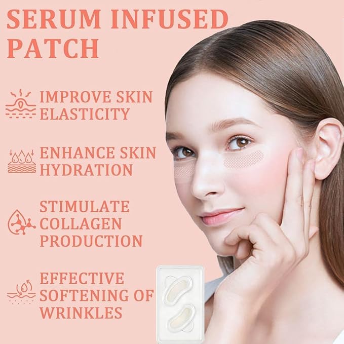 MicroGlow Under Eye Patches, for Dark Circles, Forehead Wrinkles & Smile Lines, Hydrogel Eye Mask (2 box)