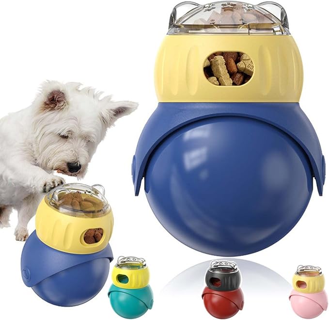Cat Puzzle Feeder, Interactive Cat Dog Toys,Treat Dispenser(Yellow+Green)