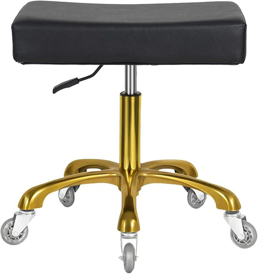 Antlu Rolling Stool with Wheels for Massage Medical Doctor, Heavy Duty Roller Stool for Salon Office Lab Tattoo Artist Spa (Black,450 Lbs Capacity)