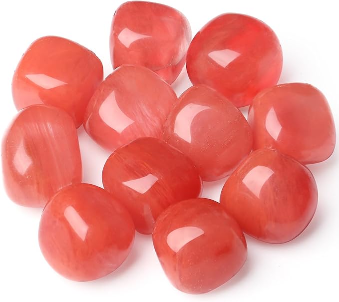 DUQGUHO Watermelon Quartz Crystals Bulk Natural Irregular Polished Stones Tumbled Crystals Gemstone Rocks Beginners Gift 200g