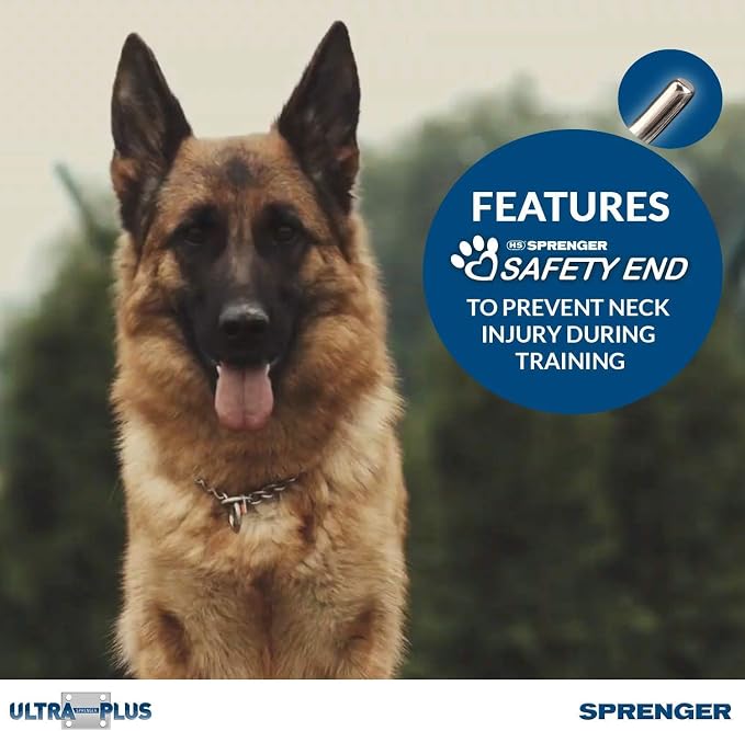 Herm Sprenger Chrome Plated Steel Training Prong Collar with Quick Release Snap for Dogs, 21-22 in x 3mm, Neck Size UP to 18 inches