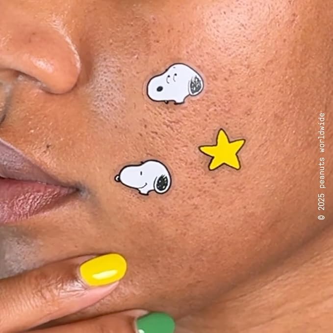Starface Hydro-Star Pimple Patches + Big Sleepy Snoopy Compact, Absorb Fluid and Reduce Redness, Hydrocolloid, Vegan and Cruelty-Free Skincare (32 Count)
