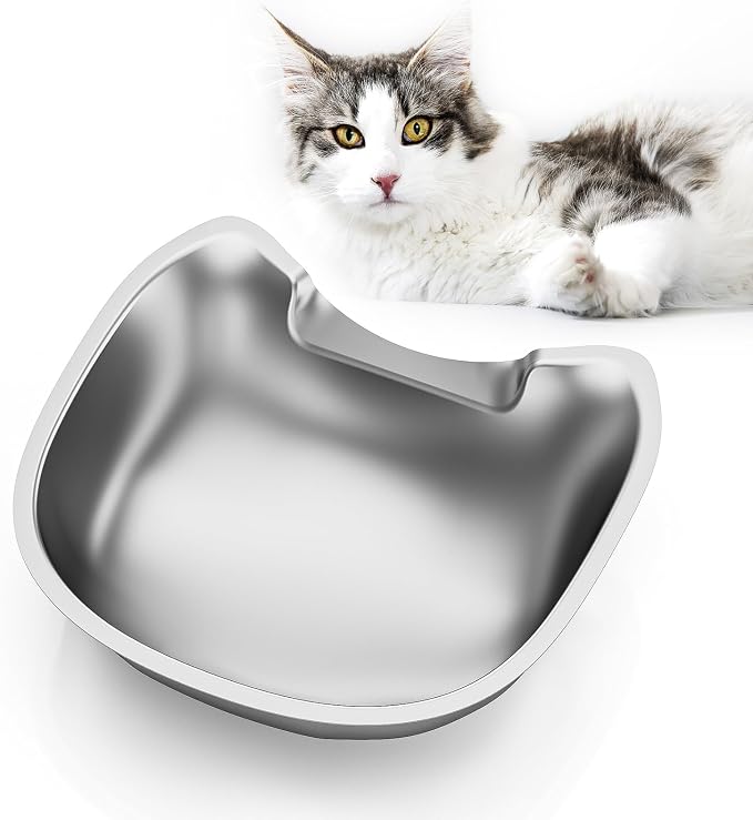 IMIPAW Automatic Cat Feeders Replacement Food Bowl (Silver)