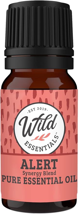 Wild Essentials Jack Skullington Essential Oil Car Vent Diffuser Kit – 316L Stainless Steel Locket, Rubber-Coated 4-Way Clip, 8 Color Pads (22mm), 25mm – Includes Alert & Inner Calm (2 x 10ml)