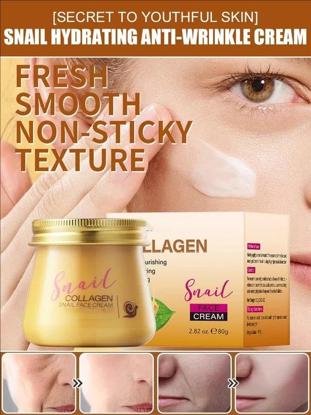 Snail Collagen Face Cream,Snail Hydrating Anti-Wrinkle and Rejuvenating Cream,Collagen Rejuvenation Moisturizing Repair Cream for Women (1PCS)