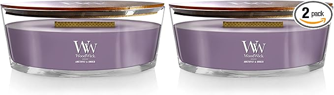 WoodWick Ellipse Candle Amethyst & Amber 16 oz. (Pack of 2)