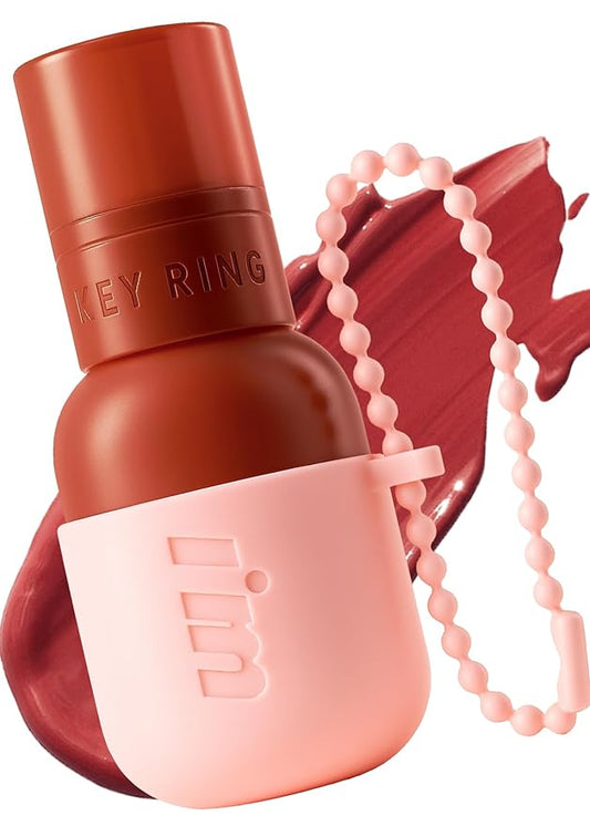 I'M MEME Color Key Ring Velvet Lip Tint - 03 Baked Brick | Long Lasting Lip Stain, Matte Finish, Smooth Texture, Kbeauty, Cute Korean Makeup, Compact, Portable Keychain, Travel-Friendly, Gift, 2.8g