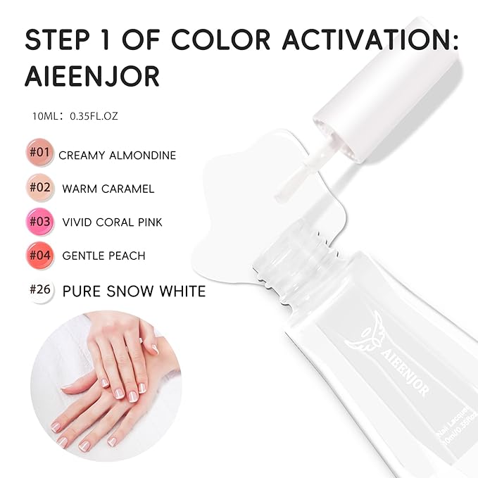 Milky White Nail Polish, Quick Dry White Nail Polish, Non-Gel, Streak Free, Long- Last Fingernail Polish for Nail Manicure Salon DIY Nail Art, 0.35 Fl Oz