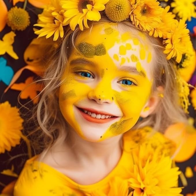 Face and Body Paint Light Yellow (30gm)Non-Toxic High-Quality Paint for Children and Adults Halloween Makeup, Costumes, Festivals