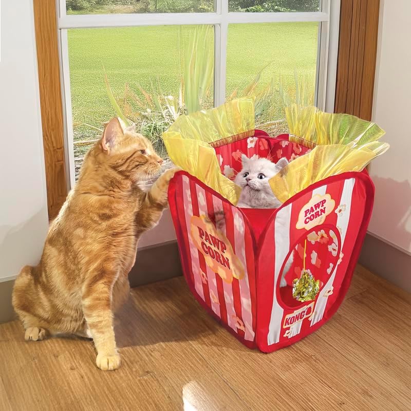 KONG PlaySpaces Pawpcorn Cat Hideaway, Collapsible House