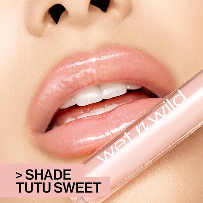 wet n wild MegaSlicks Lip Gloss, Ultra-Glossy, Vitamin-E Enriched, Ultra-Gloss High Shine Moisturizing, Cruelty-Free & Vegan - That's My Jam