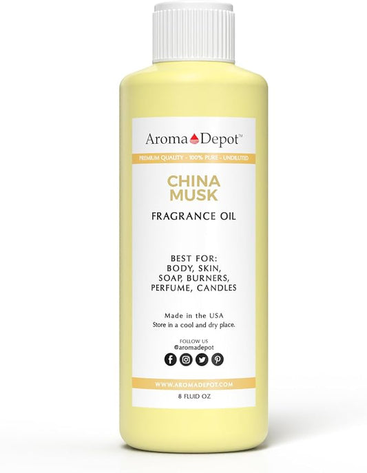 Aroma Depot 8 oz / 8 Ounce China Musk Unisex Perfume/Body Oil Our Interpretation, Premium Quality Uncut Fragrance Oil