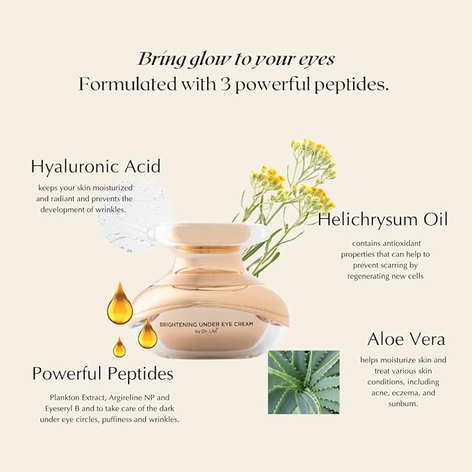 EPILYNX Gluten-Free, Hypoallergenic, Vegan Brightening and Illuminating Under Eye Moisturizer by Dr. Liia