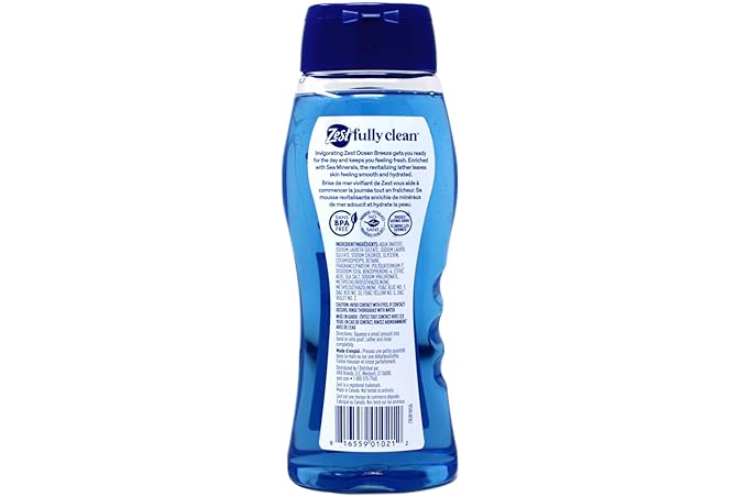 Zest Ocean Breeze Body Wash 18 oz (Pack of 6)