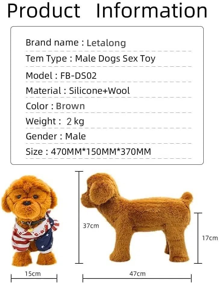 Male Dog Silicone Mating Toy, Dogs Interactive Sleeping Toys, Pet Dog Partner Toy for Male Estrus Dog, Dog Humping Toy, Dog Sleeping Plush Toy, Pet Estrus Toy, Male Dog Simulation Female Dog