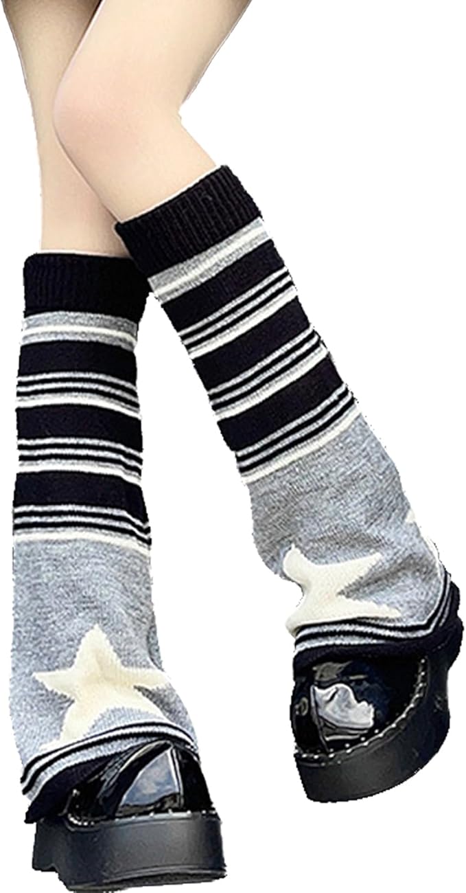 Sexybody Women's Leg Warmers Fashion Knit Warmers Long Socks Cute Y2K Kawaii Japanese Lolita Harajuku Accessories for Girls