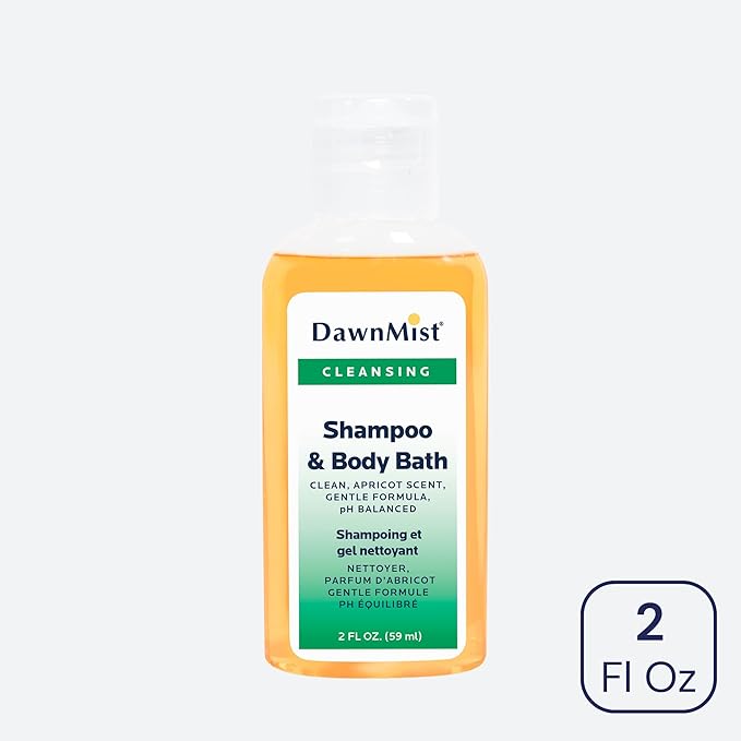 Dukal DawnMist Shampoo & Body Bath with Dispensing Cap, 2 oz. Bottle (Pack of 5)