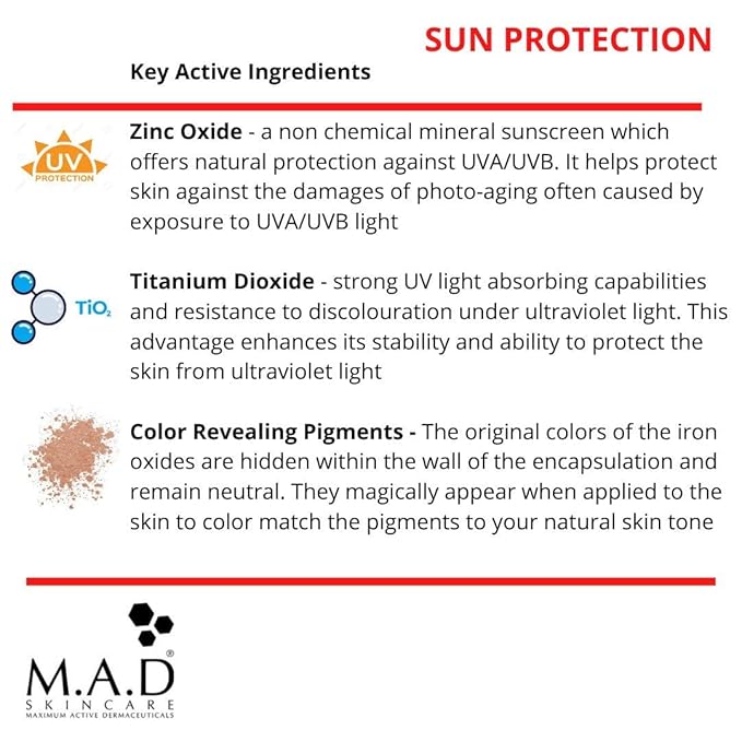 M.A.D SKINCARE SOLAR PROTECTION: Photo Guard SPF 50 Self-Adjusting Foundation Serum: Medium - 30g