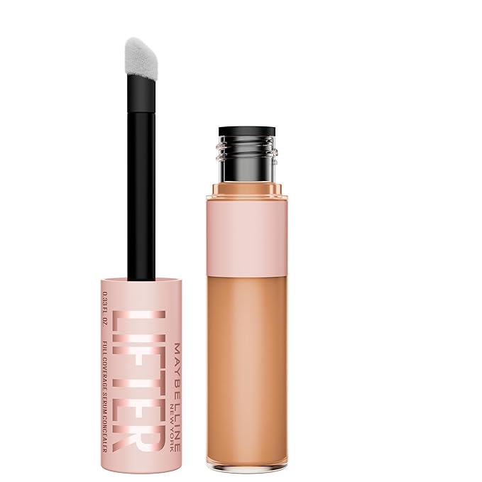 Maybelline Lifter Serum Concealer, Radiant Concealer with Full Coverage, Includes 2% Peptides + Caffeine to Hydrates & Brightens Under Eyes, 85, 1 Count