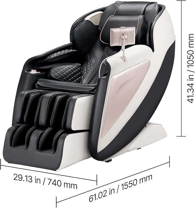 VEVOR Full Body Massage Chair, 3D Zero Gravity Recliner with SL Track, 18 Auto Modes, Heat, Foot Rollers, Armrest Control, LCD Display, 36 Airbags, Retractable Footrest