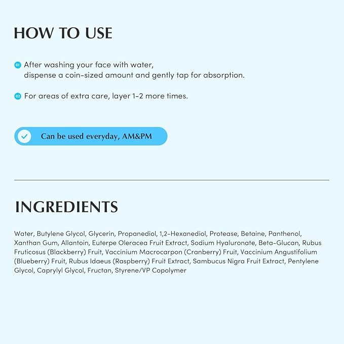 EQQUALBERRY Swimming Pool Toner - Korean Toner for Daily Exfoliating & Deep Hydration with Natural Enzyme Protease & Hyaluronic Acid, For Sensitive Skin, 5.24 Fl Oz (155ml)