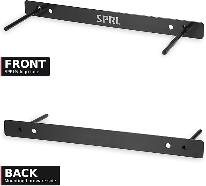 SPRI Hanging Exercise Mats for Gyms, Closed-Cell Foam Yoga & Fitness Mats with Grommets, Thick Workout Mats for Studios & Group Fitness Classes, Wall Rack Mat Holder Storage, Black