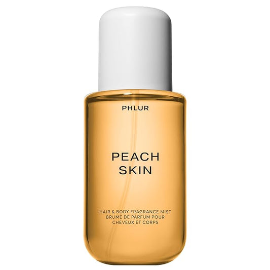 PHLUR Peach Skin Body Mist, 8 Fl Oz - Hair and Body Perfume for Women with Peach Bellini, Bergamot, Vanilla Orchid, Milky Sandalwood & Sheer Amber Fragrance Body Spray