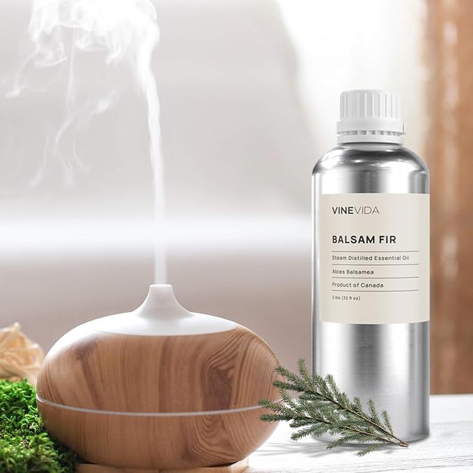 VINEVIDA Balsam Fir Essential Oil 32 oz - Undiluted Balsam Fir Oil - DIY Candle Scents - Bulk Essential Oil