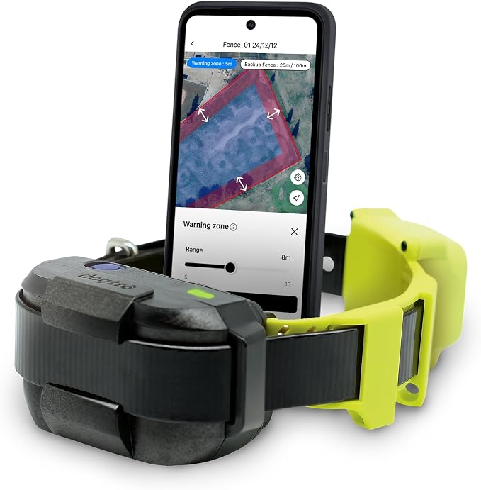 Dogtra GPS Fence – No Subscription, Custom Wireless Dog Fence with App, Smart Guidance & Return Reminder Tone/Vibration/Correction, IPX9K Waterproof Rechargeable Collar, Safe Freedom for Dogs 15 Lbs+