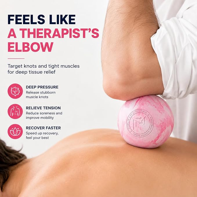 FITZELAR 2PCS Massage Lacrosse Balls for Myofascial Release, Quality Certification, Massage Deep Tissue for Foot Back Shoulder Feet, Trigger Point Therapy, Relieving Muscle Pain (2 Pieces)