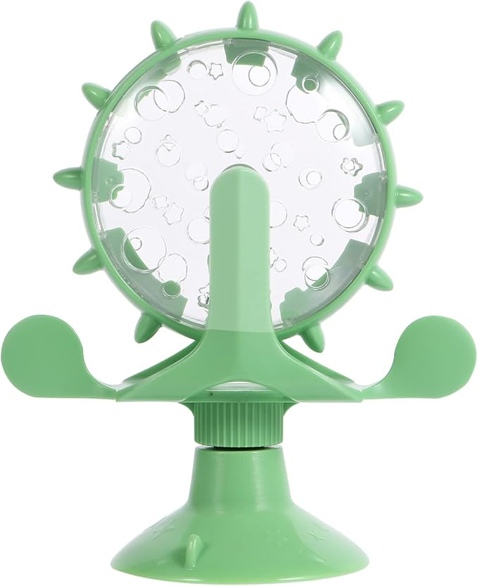 iplusmile Cat Puppy Feeding Toy Slow Food Dispenser with Rotating Windmill Puzzle Feeder Interactive Pet Slow Feeder 6.41X5.43X2.91 Inch