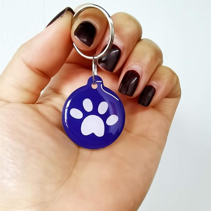 RFID Microchip Replacement Collar Tag 2 Pack for Cats and Dogs Use for Smart Auto Pet Door and Feeder 1.1 Inch Dia Waterproof (Blue)