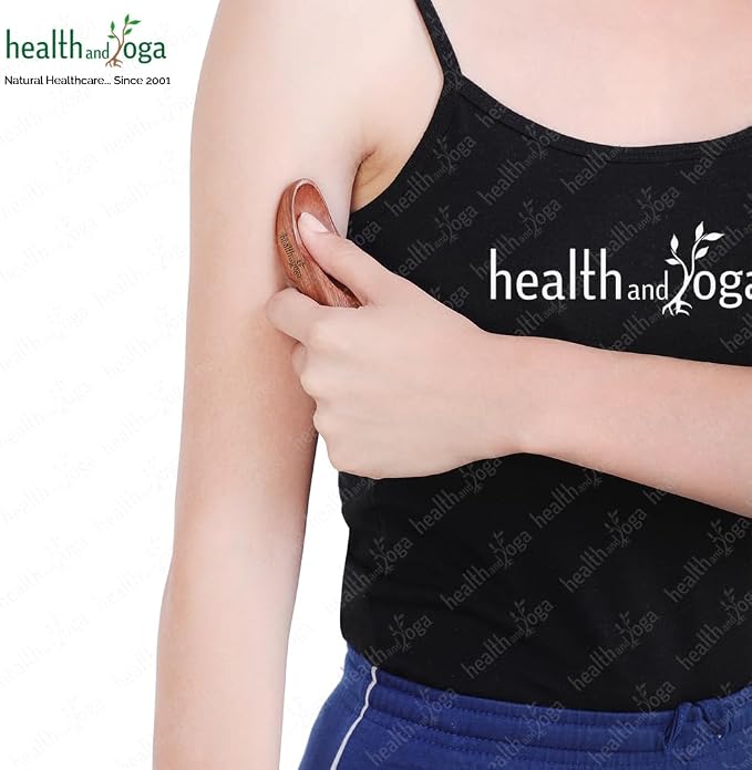 SoulGenie HealthAndYoga™ NatureSooth Handcrafted Wood Thumb Saver Massager - Effective Deep Tissue, Point & Trigger Point Massage for Pain Relief - Skin Friendly and Earth-Friendly Hand Massager Tool