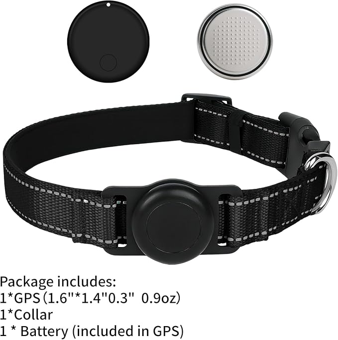 GPS Tracker for Dogs (1 Pack), Mini GPS Cat Tracker, Smart Pet Activity Tracker (iOS Only), No Monthly Fee, Compatible with Apple Find My, Anti-Lost, Finder Tag for Vehicles/Pets/Kids/Items