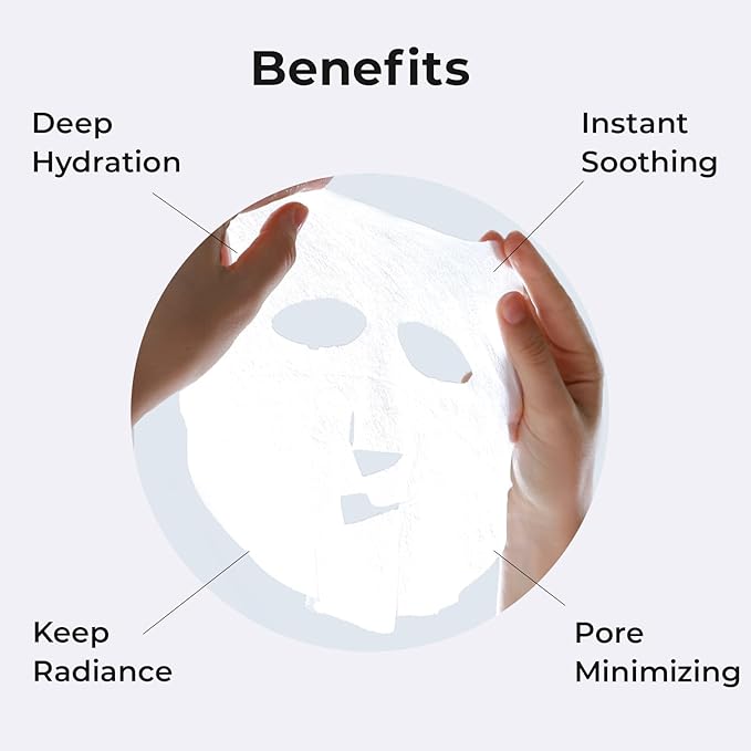 +WIS+ Intensive Hydrating Face Masks 24 EA with Hyaluronic Acid Serum for Dry Skin, Collagen Facial Mask to Pore Minimizing, Elasticity Improvement and Repair Dehydrated Skin, Safe on Sensitive Skin