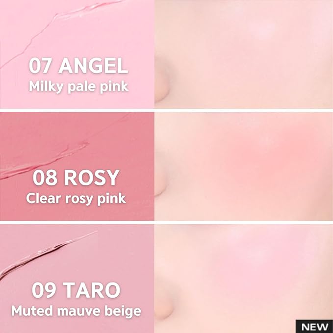BBIA Ready To Wear Downy Cheek Cream Blush 8 Color - Creamy Blendable & Buildable Blush Dewy Texture & Matte Finish High Pigment Longlasting Lightweight Natural Face Makeup, 0.12oz (01 DOWNY PINK)