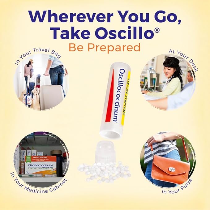 Boiron Oscillococcinum for Relief from Flu-Like Symptoms of Body Aches, Headache, Fever, Chills, and Fatigue - (Pack of 4)