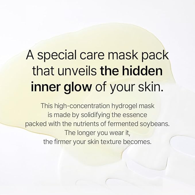 mixsoon Bean Collagen Hydrogel Mask - Collagen Face mask, Hydration All-In-One Firming, Soothing Gel Formula for Radiant, Smooth Skin 35g / 1.18 fl.oz. (3ea) Korean Glass Skin Care