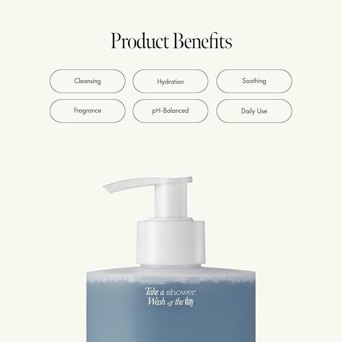 Shower Time Scented Body Wash - Vegan Hand & Body Cleanser with Ceramide & Botanical Oils, Blue Agave Scent, Free from Paraben, Sulfate, Silicone, 15.22 fl.oz